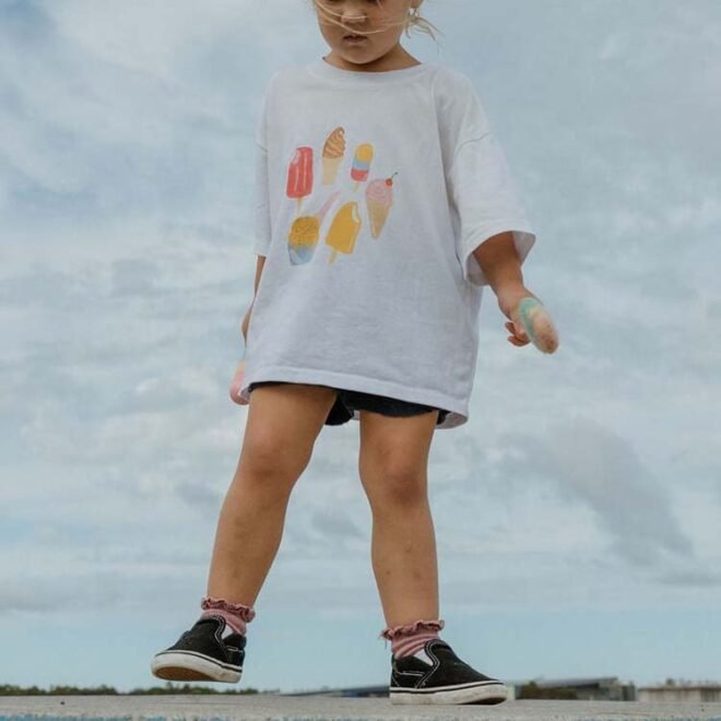 Factory Price Custom Summer Printing Tee Unisex Cute T-shirt For Boys & Girls - Image 2