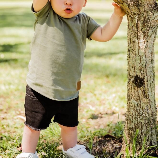 Custom 100% cotton unisex baby boys clothes plain t-shirts - Image 2