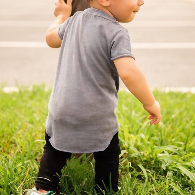 Custom 100% cotton unisex baby boys clothes plain t-shirts - Image 6