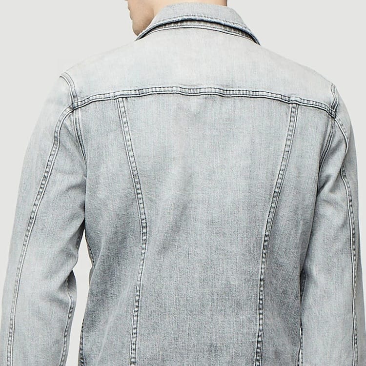 Custom Embroidered Logo Vintage Autumn Cotton Spandex Denim Coats Men Jean Jackets - Image 5