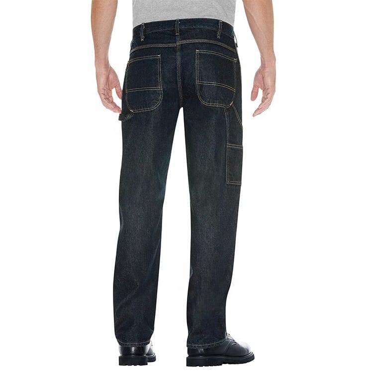 Custom Logo Blue Pantalones Distressed Trousers Men's Ripped Jeans - Image 6