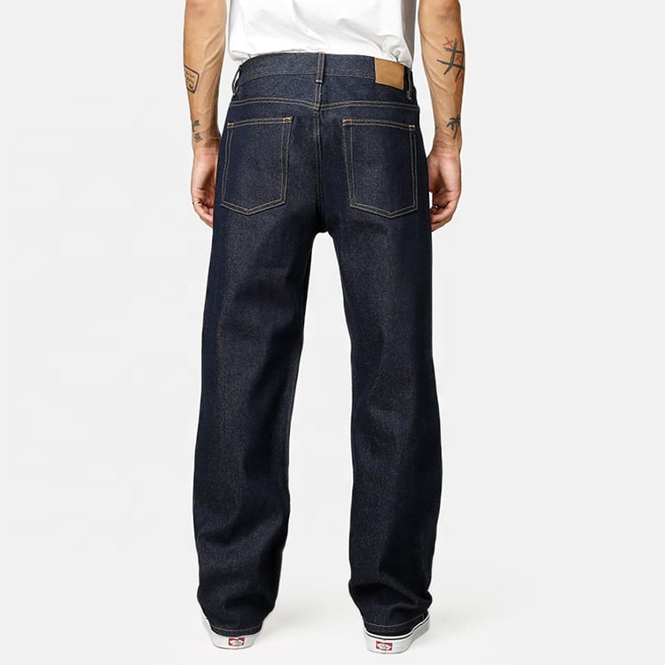 Custom Cotton Spandex Unwash Original Raw Fashion Selvedge Denim Men's Jeans - Image 2