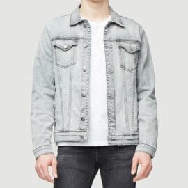 Custom Embroidered Logo Vintage Autumn Cotton Spandex  Denim Coats Men Jean Jackets