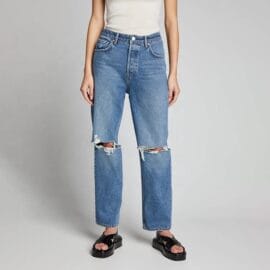 Custom Straight Long Trousers Women Denim Pant