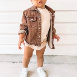 Custom Cotton Denim Acid Wash Boys Jacket Unisex Coats