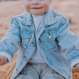 custom casual long sleeve children’s clothing unisex kids jean jacket