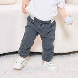 Latest Design Trousers With Elastic Waist Boys Pants Casual Custom Cotton Loose Baby Jeans