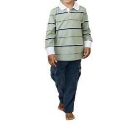 custom 100% polyester cargo pockets baggy boy corduroy pants with a functional drawstring