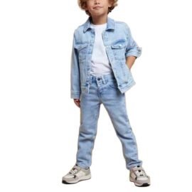 Best selling custom function pocket light wash blue denim boys jeans