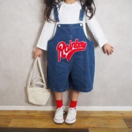 OEM Custom Wholesale Knee Length Denim Children Overalls Soft Shorts For Kids Jeans