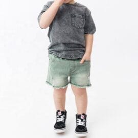 Factory Supply Washed Denim Kids Summer  Shorts