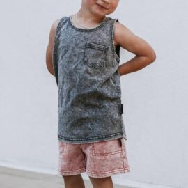 2023 Sustainable Solid Color Sleeveless Breathable Comfortable Spandex Cotton Kids Tank Top