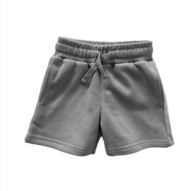 Summer wholesale plain color soft 100% cotton kids jogger short pants toddler baby shorts for boys