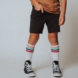 Custom Or Standard Factory Price Kids Black Shorts