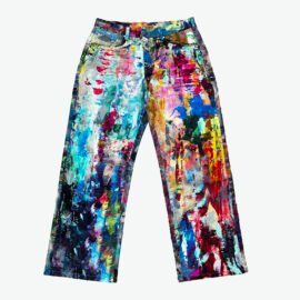 Custom Colorful 3D Digital Printing Denim Pant