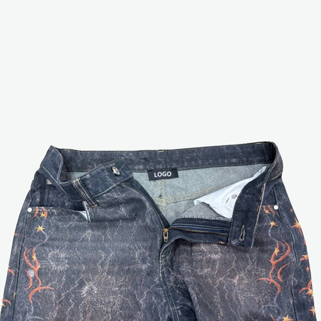 Custom Men's 3D Digital Printing Denim Pant - Image 6