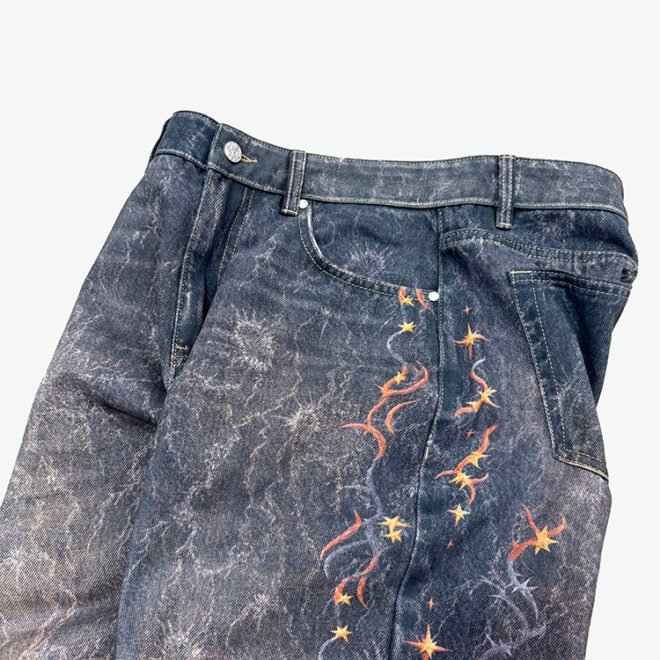 Custom Men's 3D Digital Printing Denim Pant - Image 3
