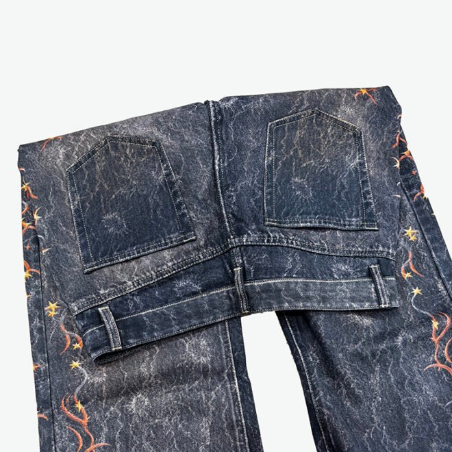 Custom Men's 3D Digital Printing Denim Pant - Image 4