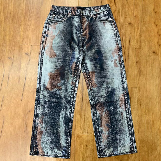 Custom Gradual Color Digital Printed Cotton Denim Jean