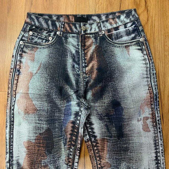 Custom Gradual Color Digital Printed Cotton Denim Jean - Image 2