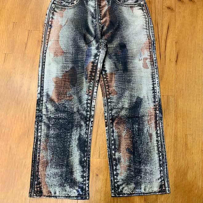 Custom Gradual Color Digital Printed Cotton Denim Jean - Image 6