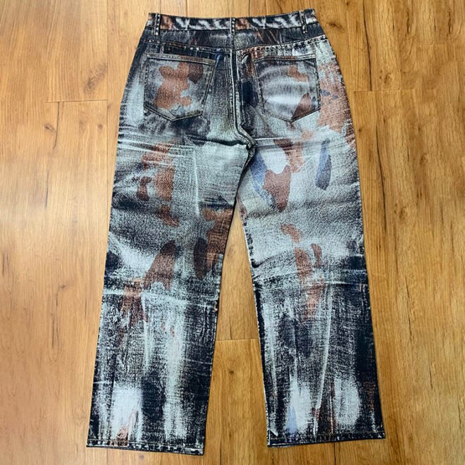 Custom Gradual Color Digital Printed Cotton Denim Jean - Image 5