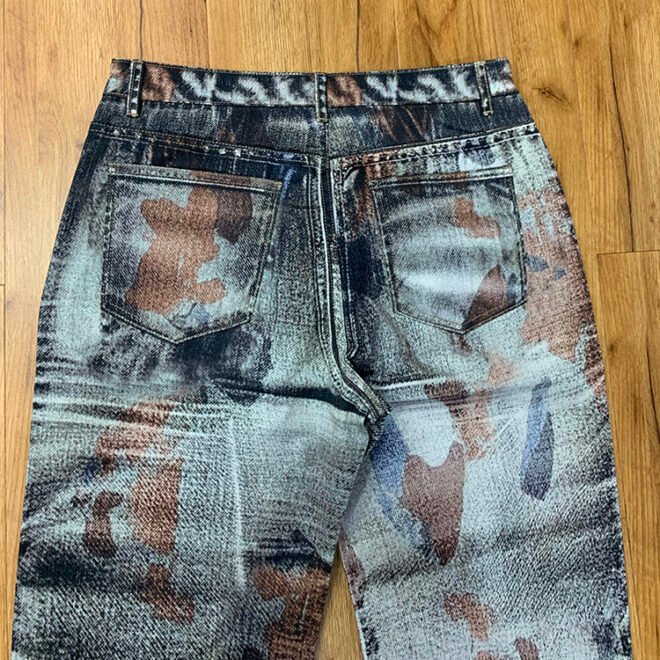 Custom Gradual Color Digital Printed Cotton Denim Jean - Image 4