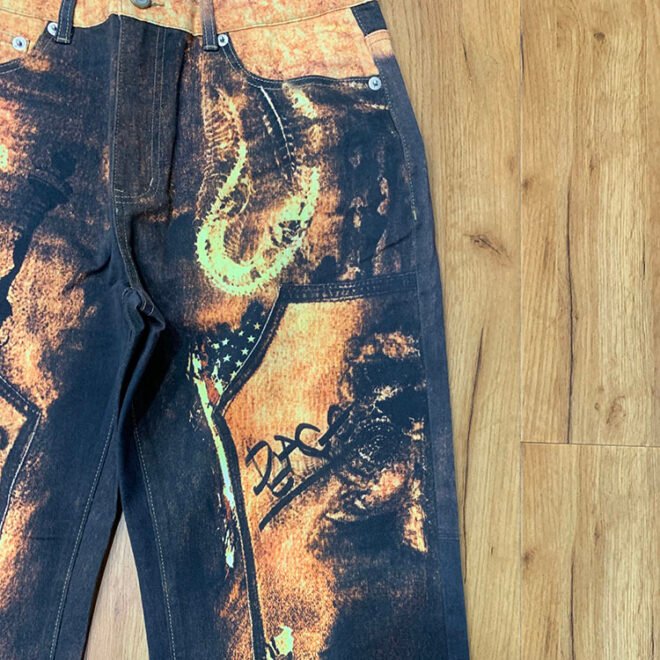 Custom Cotton Digital Printing Denim Pant - Image 5