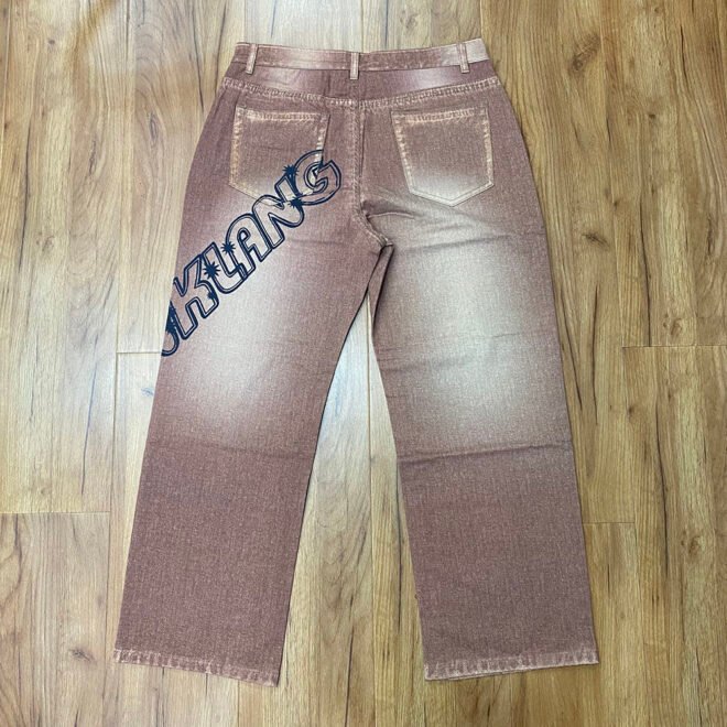 Custom 3D Digital Printing Denim Pant For Men - Image 2