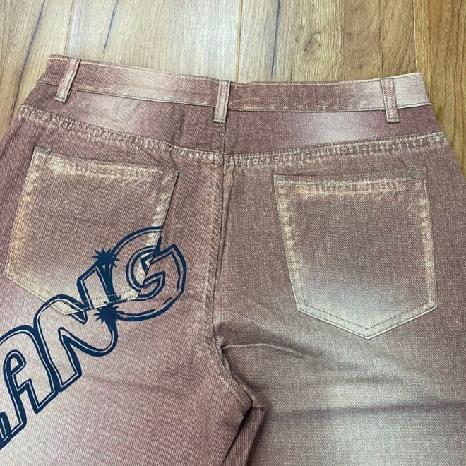 Custom 3D Digital Printing Denim Pant For Men - Image 5