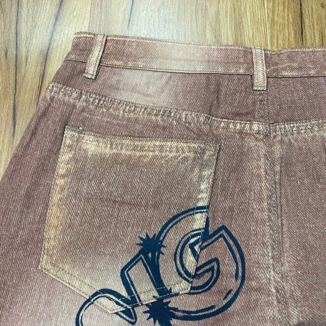 Custom 3D Digital Printing Denim Pant For Men - Image 6