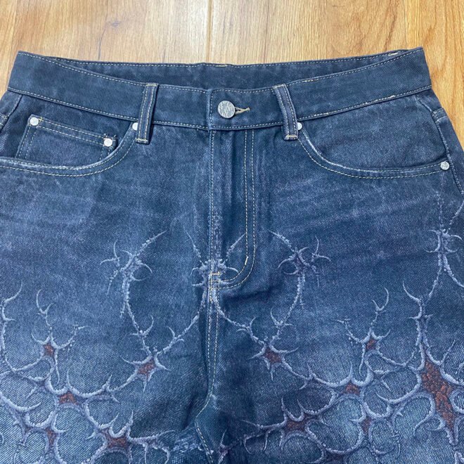 Custom 3D Full Digital Printing Denim Jean For Men - Image 3