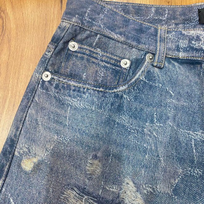 Custom 3D Full Digital Printing Ripped Distressed Denim Jean For Men - Image 4