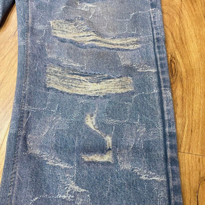 Custom 3D Full Digital Printing Ripped Distressed Denim Jean For Men - Image 6
