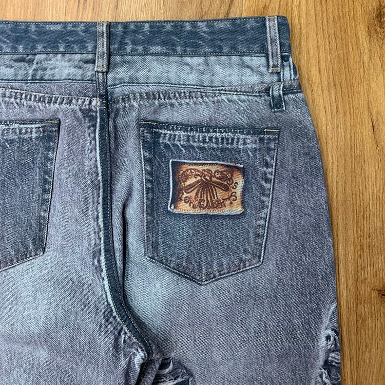 Custom Distressed Digital Printed Denim Jean for Men - Image 6