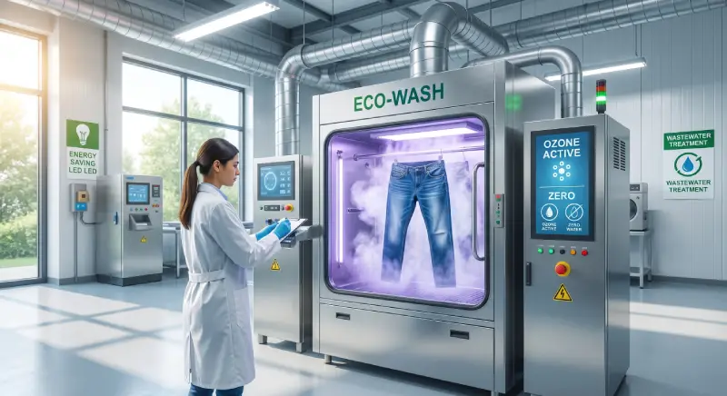 Laser Distressing and Waterless Ozone Technology