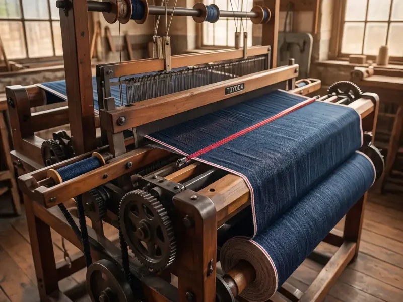 authentic shuttle loom selvedge denim weaving