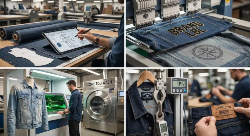 Professional denim jacket manufacturing process and quality control - Kaiping Lianwang