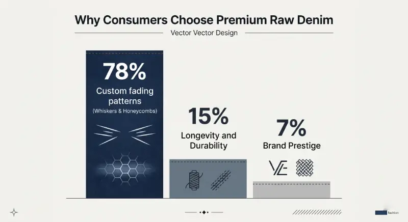 why consumers buy premium raw denim chart