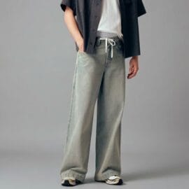 2026 Light Blue Casual Baggy Men’s Jeans