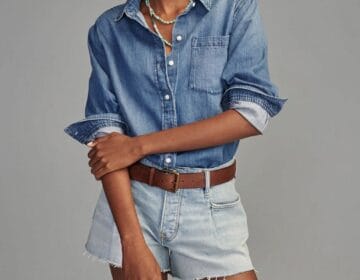 Custom Logo Women Denim Jacket (3)