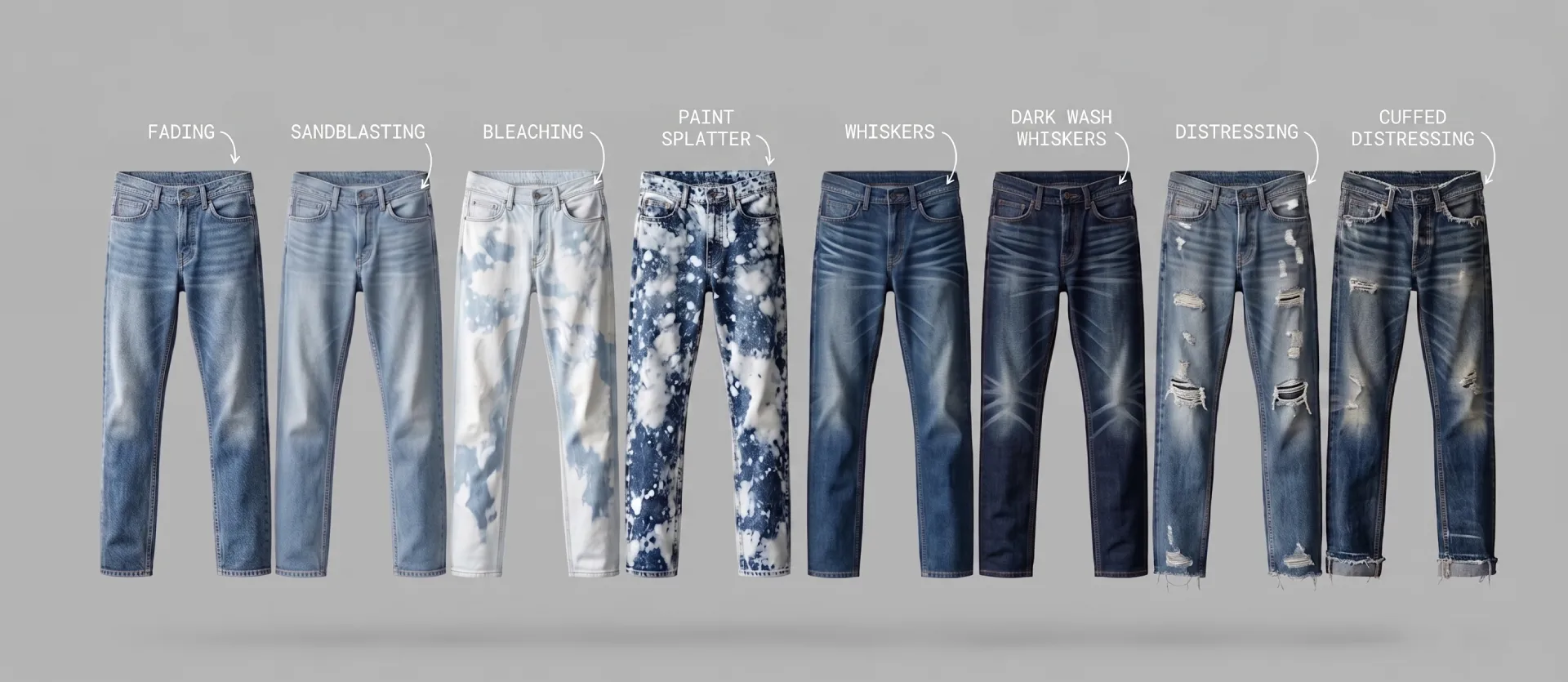 Custom denim jean washing