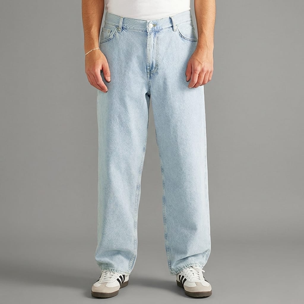 Loose Fit 100% Cotton Designer Jeans for Men (1)