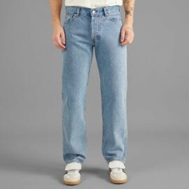 Loose Fit 100% Cotton Mid Waist Denim Jeans