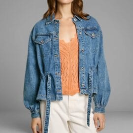 Women Denim Jacket with Belt
