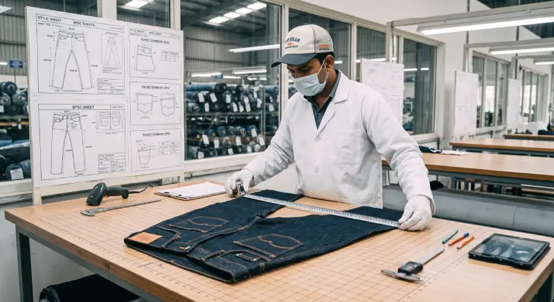 denim clothing quality control inspection