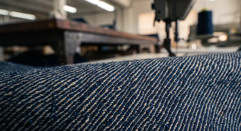 premium 10oz indigo denim chino fabric texture
