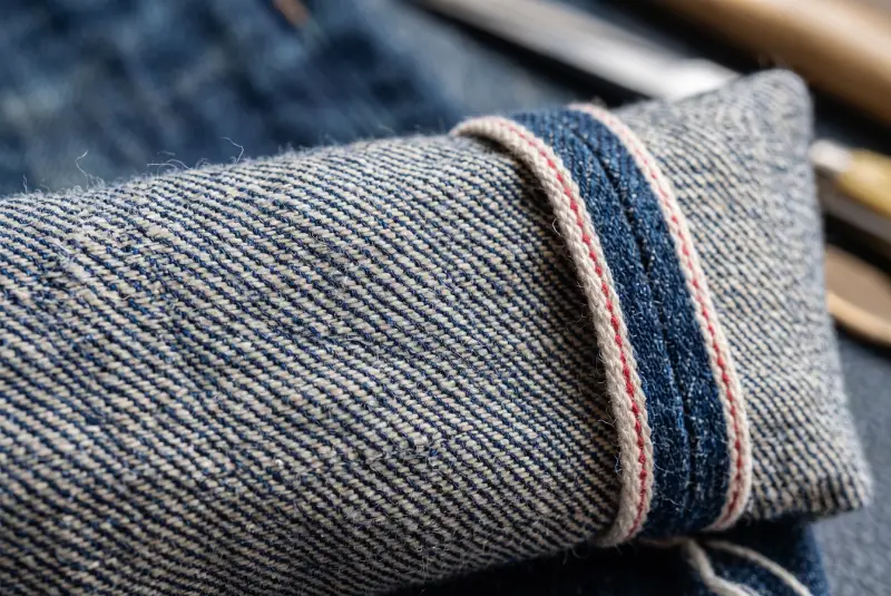 premium selvedge denim fabric texture