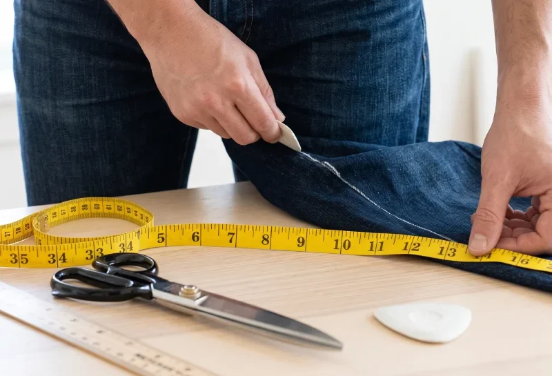 how to cut jeans into denim shorts