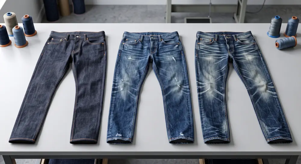 denim wet processing stone wash laser finishing
